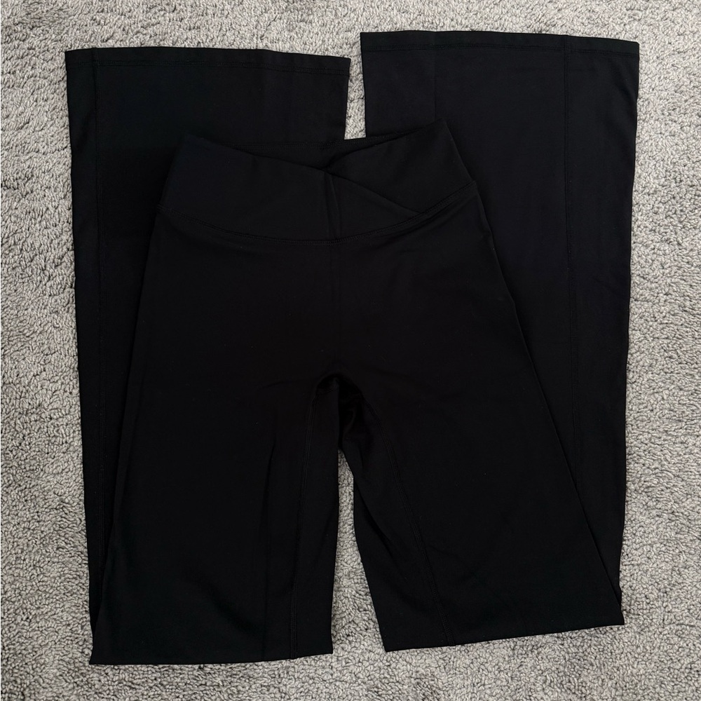 Oner Active Unified Wrap Flare Bottoms in Black - Picture 5 of 9